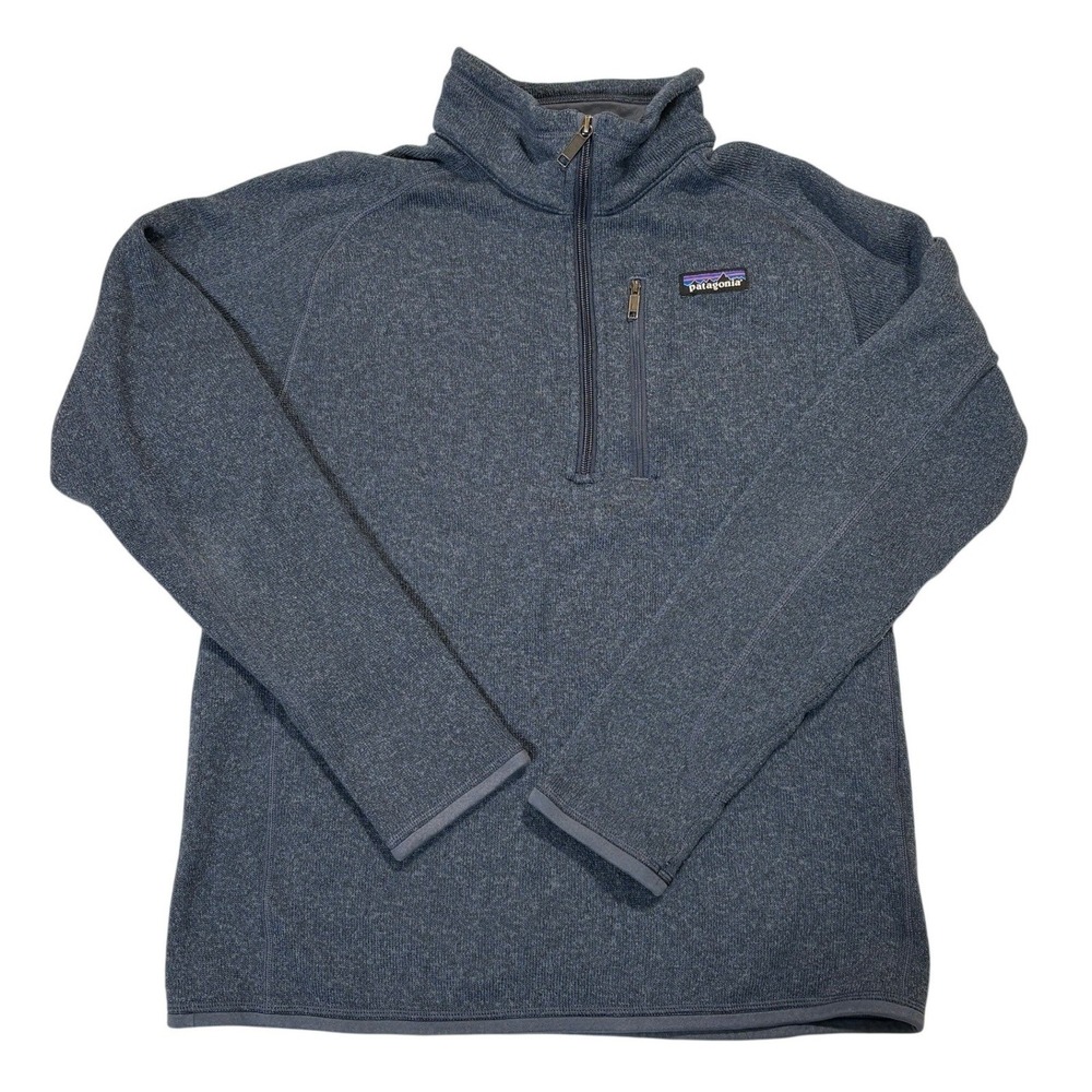 Patagonia Better Sweater 1/4 Zip Pullover Fleece Mens Medium Blue 25527